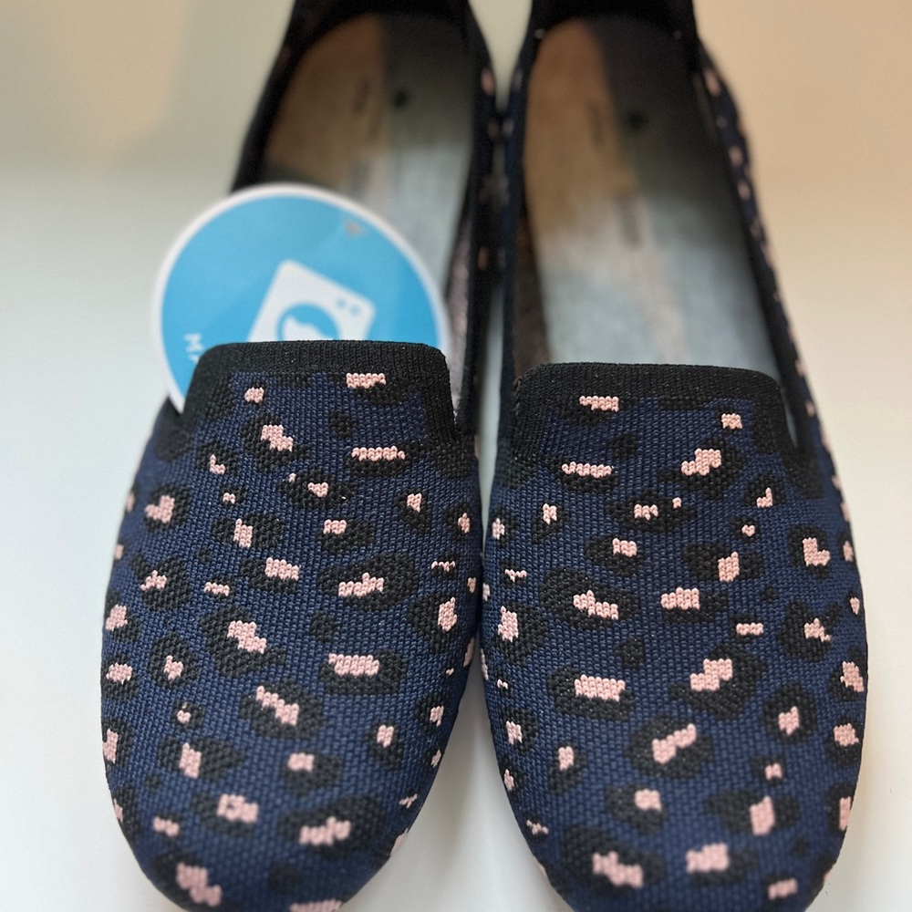 Clarks Blue and Pink Patterned Flats
